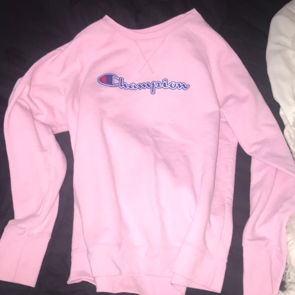 Light pink champion hoodie
